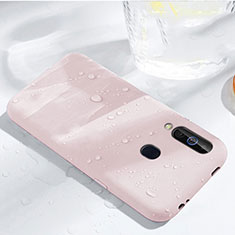 Custodia Silicone Ultra Sottile Morbida 360 Gradi Cover per Samsung Galaxy M40 Oro Rosa