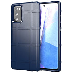 Custodia Silicone Ultra Sottile Morbida 360 Gradi Cover per Samsung Galaxy Note 20 Plus 5G Blu