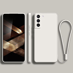 Custodia Silicone Ultra Sottile Morbida 360 Gradi Cover per Samsung Galaxy S24 5G Bianco
