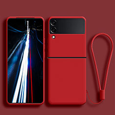 Custodia Silicone Ultra Sottile Morbida 360 Gradi Cover per Samsung Galaxy Z Flip3 5G Rosso
