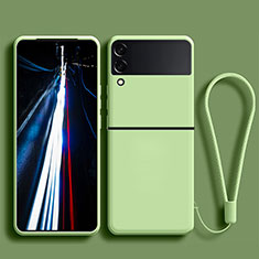 Custodia Silicone Ultra Sottile Morbida 360 Gradi Cover per Samsung Galaxy Z Flip3 5G Verde Pastello