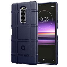 Custodia Silicone Ultra Sottile Morbida 360 Gradi Cover per Sony Xperia XZ4 Blu