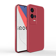 Custodia Silicone Ultra Sottile Morbida 360 Gradi Cover per Vivo iQOO 8 5G Rosso