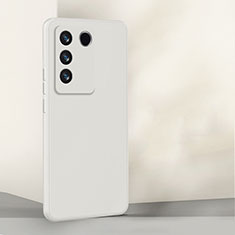 Custodia Silicone Ultra Sottile Morbida 360 Gradi Cover per Vivo V27 5G Bianco