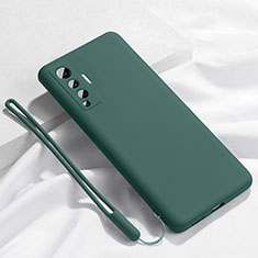 Custodia Silicone Ultra Sottile Morbida 360 Gradi Cover per Vivo X50 5G Verde