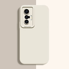 Custodia Silicone Ultra Sottile Morbida 360 Gradi Cover per Vivo X70 5G Bianco
