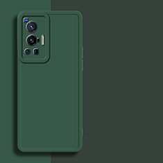 Custodia Silicone Ultra Sottile Morbida 360 Gradi Cover per Vivo X70 Pro 5G Verde Notte