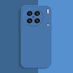 Custodia Silicone Ultra Sottile Morbida 360 Gradi Cover per Vivo X90 Pro 5G Blu