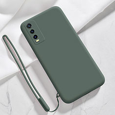 Custodia Silicone Ultra Sottile Morbida 360 Gradi Cover per Vivo Y11s Verde Notte