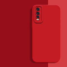 Custodia Silicone Ultra Sottile Morbida 360 Gradi Cover per Vivo Y70S 5G Rosso