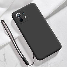 Custodia Silicone Ultra Sottile Morbida 360 Gradi Cover per Xiaomi Mi 11 Lite 4G Nero