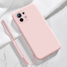 Custodia Silicone Ultra Sottile Morbida 360 Gradi Cover per Xiaomi Mi 11 Lite 4G Rosa