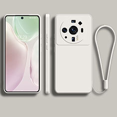 Custodia Silicone Ultra Sottile Morbida 360 Gradi Cover per Xiaomi Mi 12S Ultra 5G Bianco