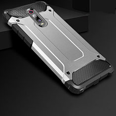 Custodia Silicone Ultra Sottile Morbida 360 Gradi Cover per Xiaomi Mi 9T Pro Argento