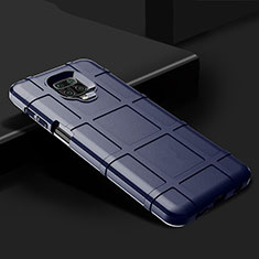 Custodia Silicone Ultra Sottile Morbida 360 Gradi Cover per Xiaomi Redmi Note 9 Pro Max Blu