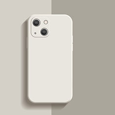 Custodia Silicone Ultra Sottile Morbida 360 Gradi Cover S01 per Apple iPhone 13 Mini Bianco