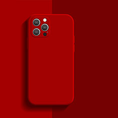 Custodia Silicone Ultra Sottile Morbida 360 Gradi Cover S01 per Apple iPhone 13 Pro Rosso Rosa