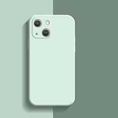 Custodia Silicone Ultra Sottile Morbida 360 Gradi Cover S01 per Apple iPhone 13 Verde Pastello