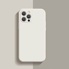 Custodia Silicone Ultra Sottile Morbida 360 Gradi Cover S01 per Apple iPhone 14 Pro Bianco