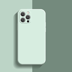 Custodia Silicone Ultra Sottile Morbida 360 Gradi Cover S01 per Apple iPhone 14 Pro Max Verde Pastello