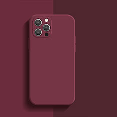 Custodia Silicone Ultra Sottile Morbida 360 Gradi Cover S01 per Apple iPhone 14 Pro Rosso