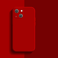 Custodia Silicone Ultra Sottile Morbida 360 Gradi Cover S01 per Apple iPhone 14 Rosso