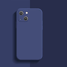 Custodia Silicone Ultra Sottile Morbida 360 Gradi Cover S01 per Apple iPhone 15 Plus Blu