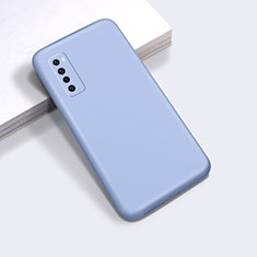 Custodia Silicone Ultra Sottile Morbida 360 Gradi Cover S01 per Huawei Nova 7 5G Cielo Blu
