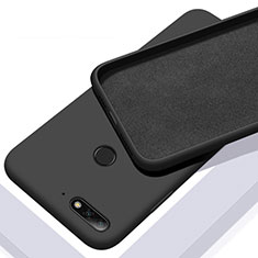 Custodia Silicone Ultra Sottile Morbida 360 Gradi Cover S01 per Huawei Y6 (2018) Nero