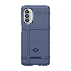 Custodia Silicone Ultra Sottile Morbida 360 Gradi Cover S01 per Motorola Moto G82 5G Blu