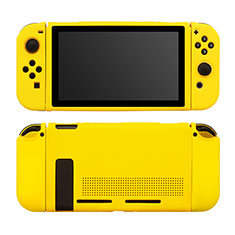 Custodia Silicone Ultra Sottile Morbida 360 Gradi Cover S01 per Nintendo Switch Giallo