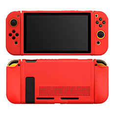 Custodia Silicone Ultra Sottile Morbida 360 Gradi Cover S01 per Nintendo Switch Rosso