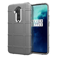 Custodia Silicone Ultra Sottile Morbida 360 Gradi Cover S01 per OnePlus 7T Pro 5G Argento