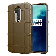 Custodia Silicone Ultra Sottile Morbida 360 Gradi Cover S01 per OnePlus 7T Pro 5G Marrone