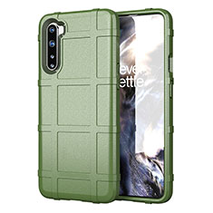 Custodia Silicone Ultra Sottile Morbida 360 Gradi Cover S01 per OnePlus Nord Verde Militare