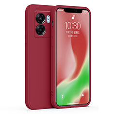 Custodia Silicone Ultra Sottile Morbida 360 Gradi Cover S01 per Oppo A56S 5G Rosso Rosa