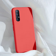 Custodia Silicone Ultra Sottile Morbida 360 Gradi Cover S01 per Oppo Find X2 Neo Rosso