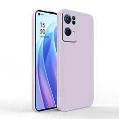 Custodia Silicone Ultra Sottile Morbida 360 Gradi Cover S01 per Oppo Reno7 Pro 5G Lavanda