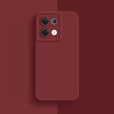 Custodia Silicone Ultra Sottile Morbida 360 Gradi Cover S01 per Oppo Reno8 5G Rosso