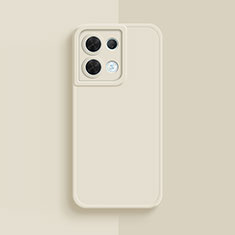 Custodia Silicone Ultra Sottile Morbida 360 Gradi Cover S01 per Oppo Reno8 Pro+ Plus 5G Bianco