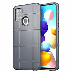 Custodia Silicone Ultra Sottile Morbida 360 Gradi Cover S01 per Samsung Galaxy A21s Grigio