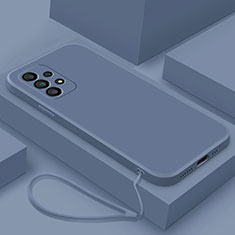 Custodia Silicone Ultra Sottile Morbida 360 Gradi Cover S01 per Samsung Galaxy A23 4G Grigio Lavanda