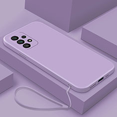 Custodia Silicone Ultra Sottile Morbida 360 Gradi Cover S01 per Samsung Galaxy A23 5G Lavanda