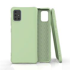 Custodia Silicone Ultra Sottile Morbida 360 Gradi Cover S01 per Samsung Galaxy A51 4G Verde Pastello