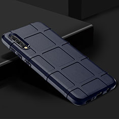 Custodia Silicone Ultra Sottile Morbida 360 Gradi Cover S01 per Samsung Galaxy A70 Blu