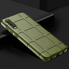Custodia Silicone Ultra Sottile Morbida 360 Gradi Cover S01 per Samsung Galaxy A70 Verde