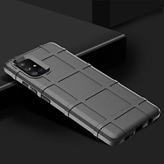 Custodia Silicone Ultra Sottile Morbida 360 Gradi Cover S01 per Samsung Galaxy A71 4G A715 Argento