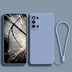 Custodia Silicone Ultra Sottile Morbida 360 Gradi Cover S01 per Samsung Galaxy F52 5G Grigio Lavanda