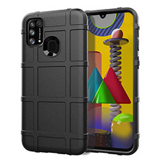 Custodia Silicone Ultra Sottile Morbida 360 Gradi Cover S01 per Samsung Galaxy M21s Nero