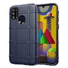 Custodia Silicone Ultra Sottile Morbida 360 Gradi Cover S01 per Samsung Galaxy M31 Blu